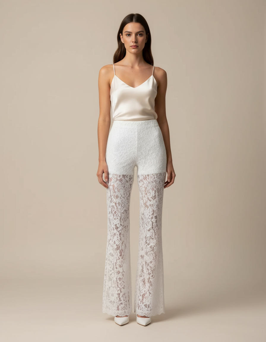 Pantalon Sexy Blanc - Maille