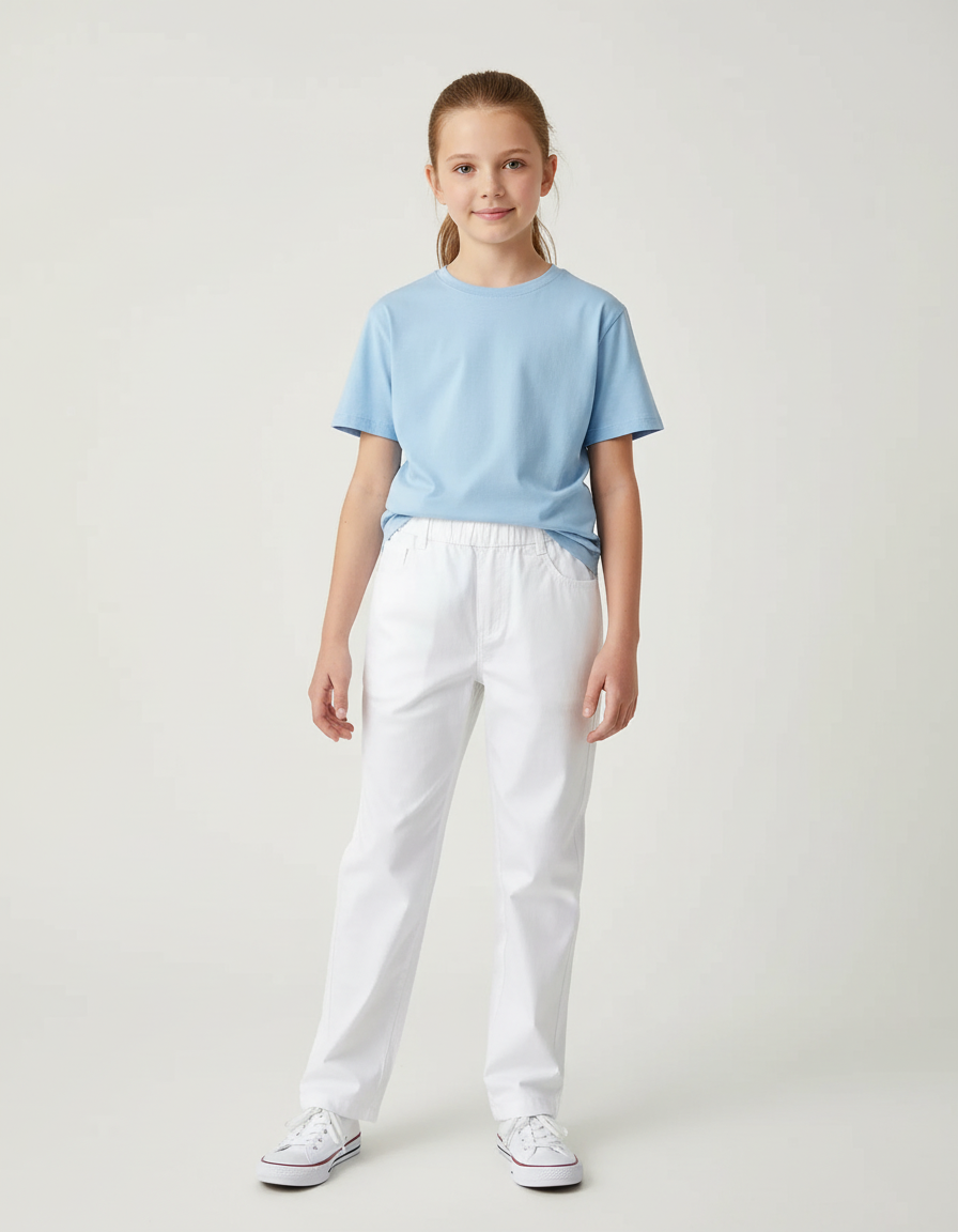 Pantalon En Toile Blanc