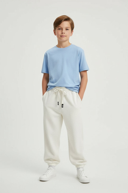Pantalon Blanc Noeud - Molleton