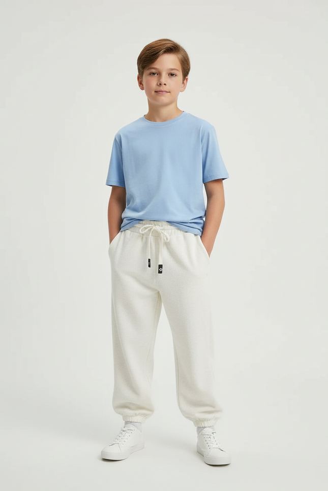 Pantalon Blanc Noeud - Molleton