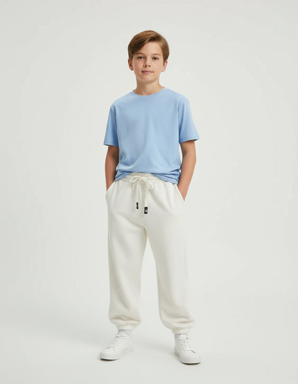 Pantalon Blanc Noeud - Molleton