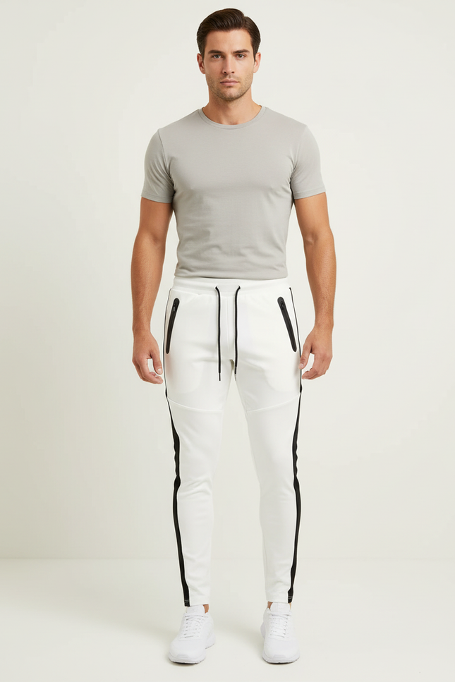 Pantalon Bicolore Noir Et Blanc - Molleton