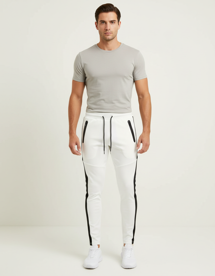 Pantalon Bicolore Noir Et Blanc - Molleton