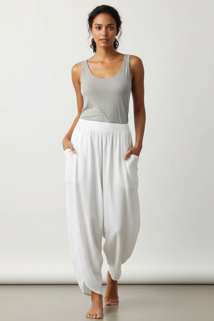 Pantalon Blanc Boheme - Lin