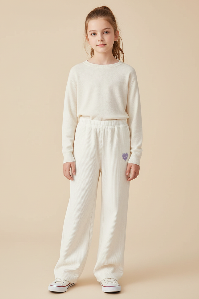 Pantalon Survetement Blanc - Maille