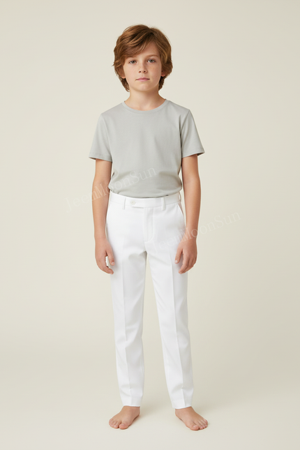 Pantalon Chino Slim Blanc - Gabardine