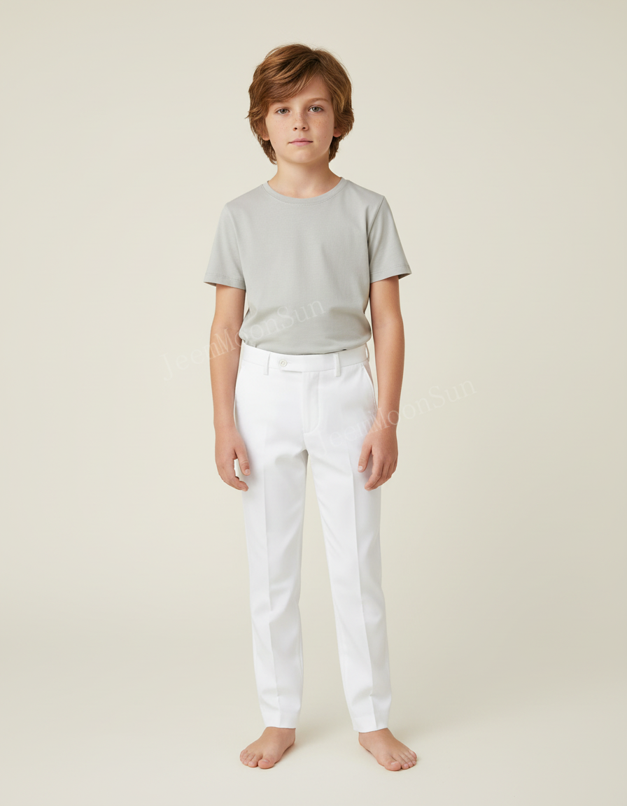 Pantalon Chino Slim Blanc - Gabardine