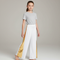 Pantalon Blanc Large Doré Brillant Fille Danse - Polyester