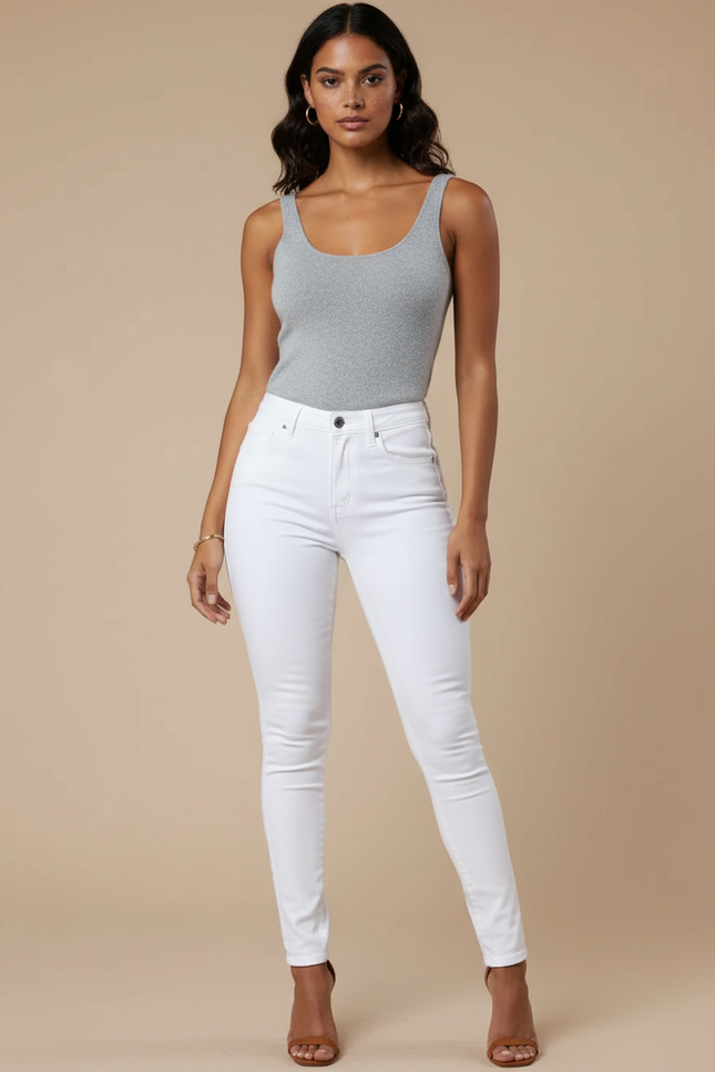 Pantalon Blanc Skinny Femme - Jean