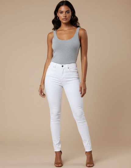Pantalon Blanc Skinny Femme - Jean