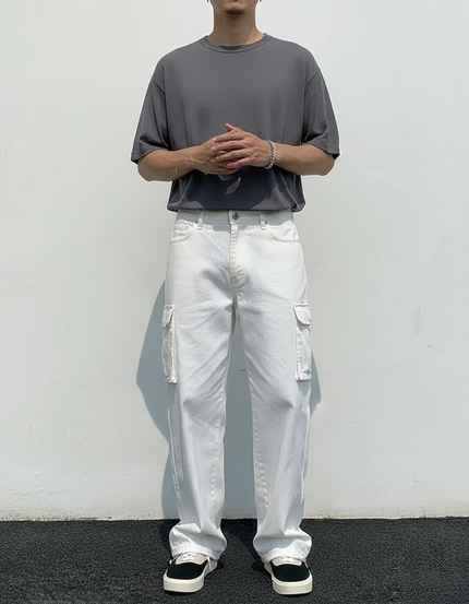 Pantalon De Travail Blanc Homme - Jean