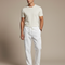 Pantalon Blanc Cargo Léger Multi-Poches Respirant Cordon - Lin