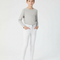 Pantalon Blanc Équestre Enfant Silicone Adhérent Slim - Polyester