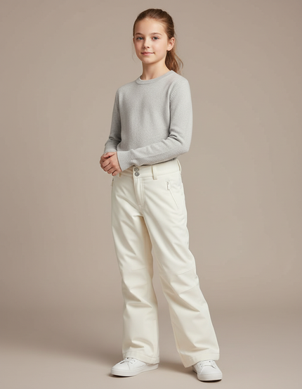 Pantalon Blanc Imperméable Enfant Ski Snowboard Hiver - Polyester