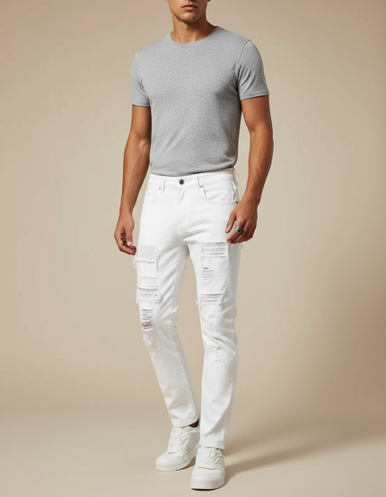 Pantalon Slim Blanc Homme - Jean