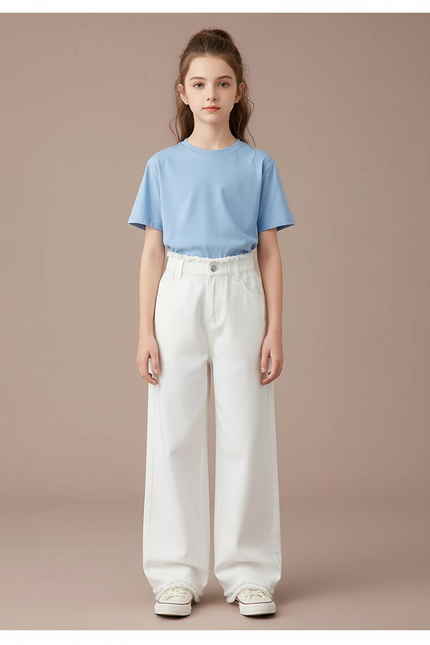 Pantalon Blanc Patte D'éléphant - Jean