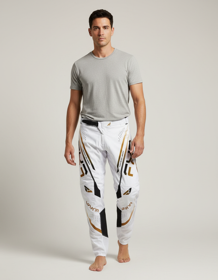 Pantalon Blanc Avec Ceinture - Polyester