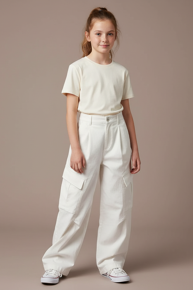 Pantalon Militaire Blanc - Toile