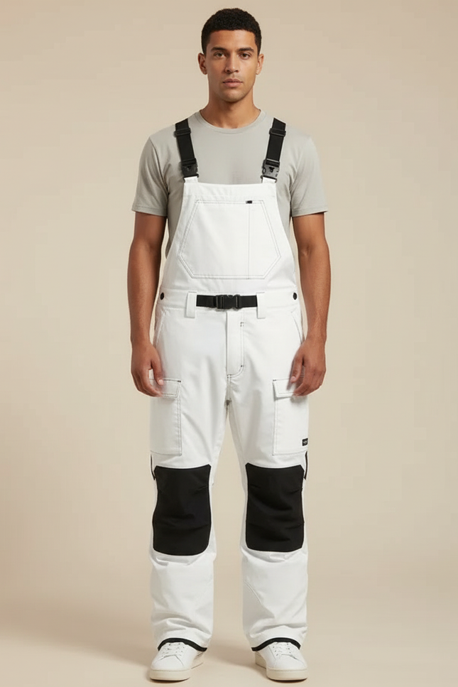 Pantalon Ski Noir Et Blanc - Polyester