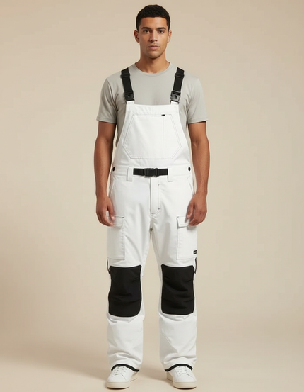 Pantalon Ski Noir Et Blanc - Polyester