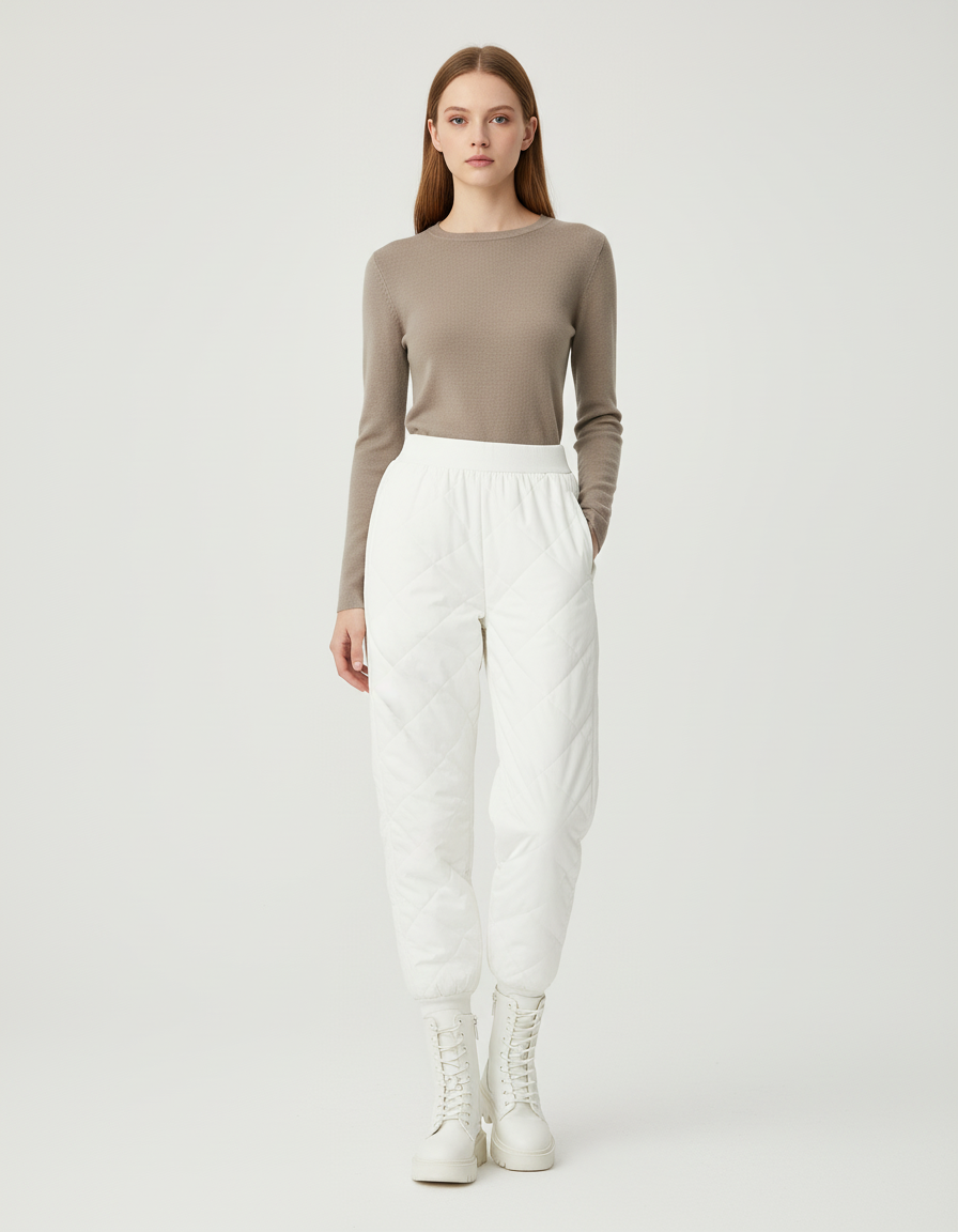 Pantalon Jogger Blanc - Polyester