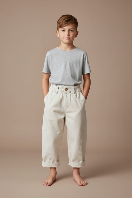 Pantalon Blanc Bouffant - Beige Toile