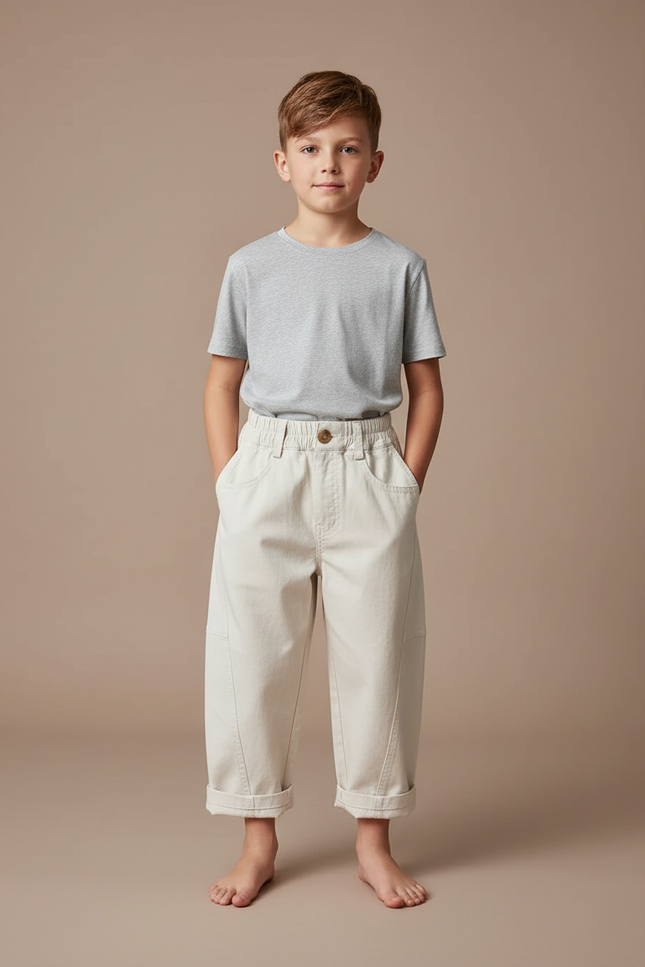 Pantalon Blanc Bouffant - Beige Toile