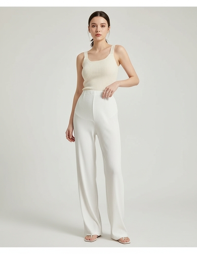 Pantalon Blanc Femme Cassé