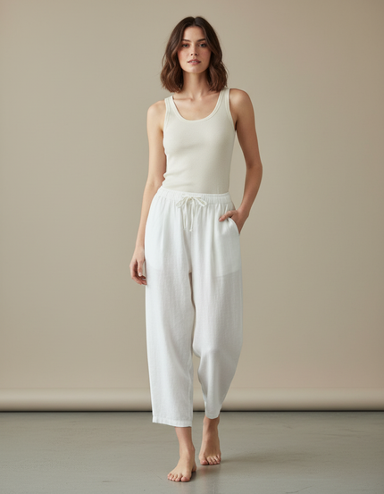 Pantalon Yoga Blanc - Lin