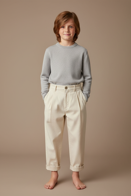 Pantalon Blanc Beige - Toile