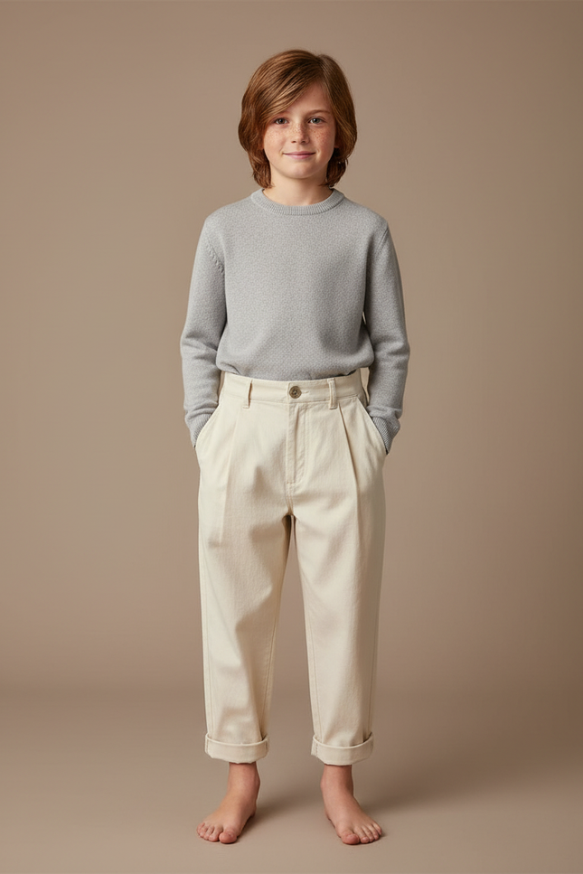 Pantalon Blanc Beige - Toile