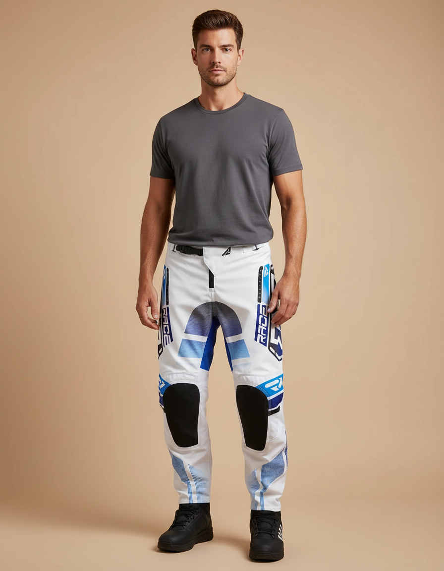 Pantalon Motocross Blanc - Polyester