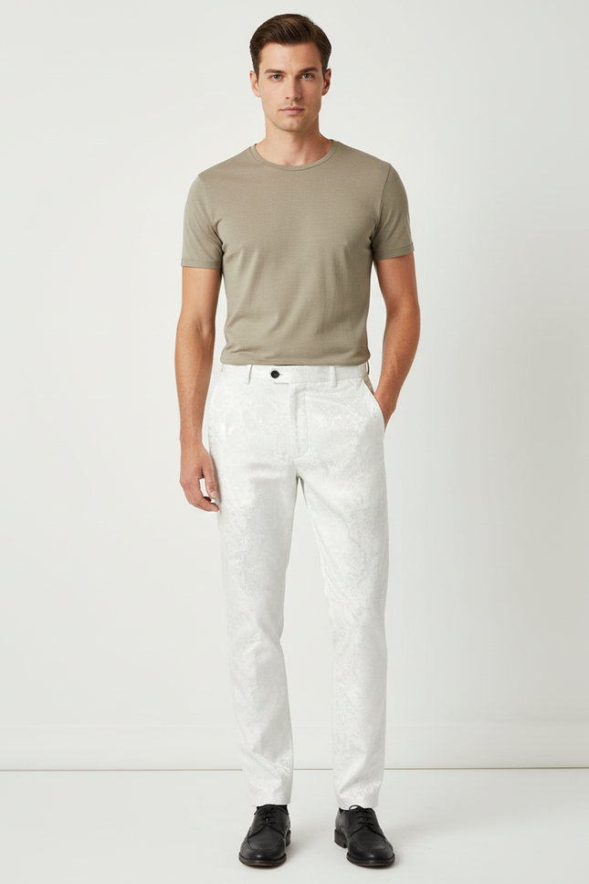 Pantalon Blanc Ff7c - Polyester
