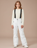Pantalon Blanc Ski Bretelles Imperméable Hiver - Polyester
