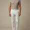 Pantalon Blanc Droit Plissé Élégant Cérémonie Homme - Gabardine