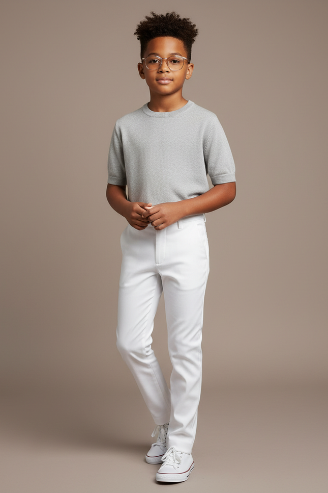 Pantalon Blanc Bapteme - Gabardine
