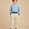 Pantalon Blanc Molletonné Chaud Enfant Hiver - Beige
