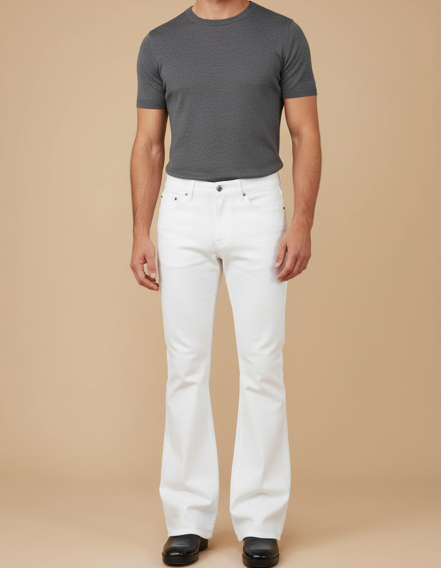 Pantalon Patte D'eph Blanc - Jean