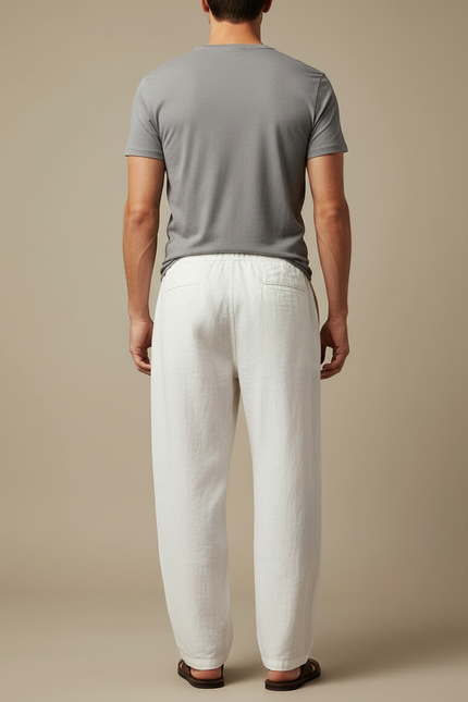 Pantalon Blanc 26ed - Lin - vue 2