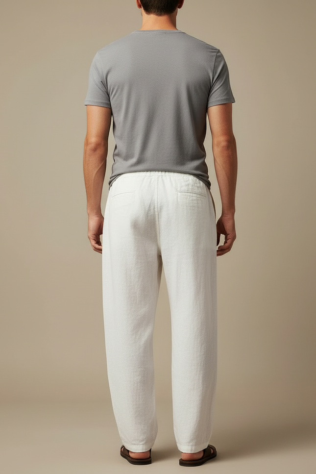 Pantalon Blanc 26ed - Lin - vue 2