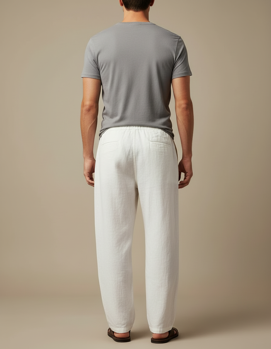 Pantalon Blanc 26ed - Lin - vue 2