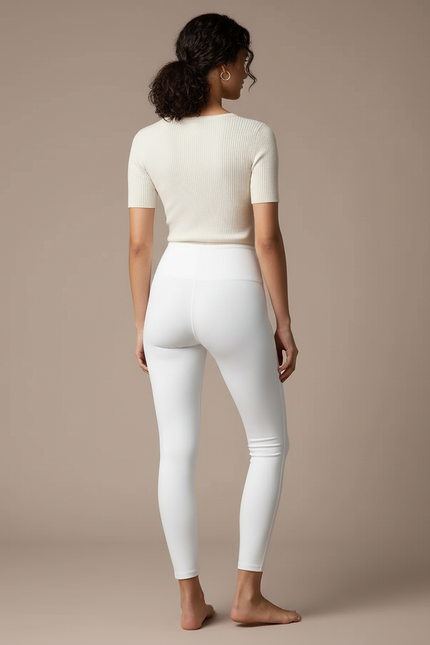 Pantalon Blanc Yoga - Polyester - vue 2