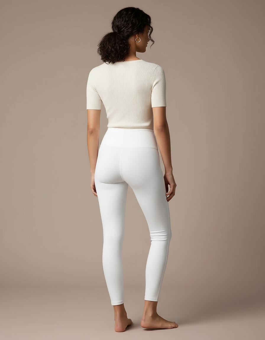 Pantalon Blanc Yoga - Polyester - vue 2