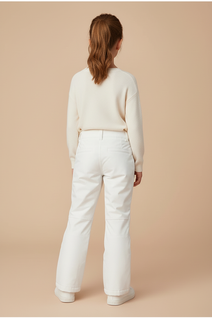 Pantalon Blanc Ski Enfant Imperméable Hiver Neige - Polyester - vue 2