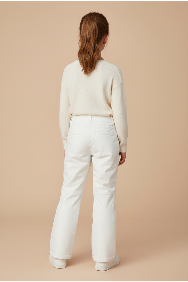 Pantalon Blanc Ski Enfant Imperméable Hiver Neige - Polyester - vue 2