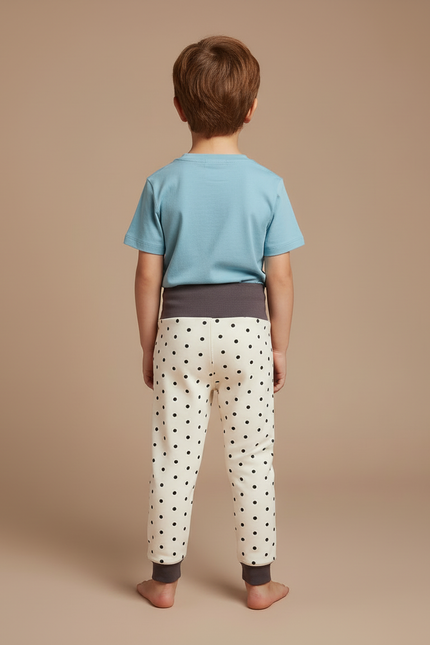 Pantalon Blanc Polka Dot Molletonné Confortable Enfant - vue 2