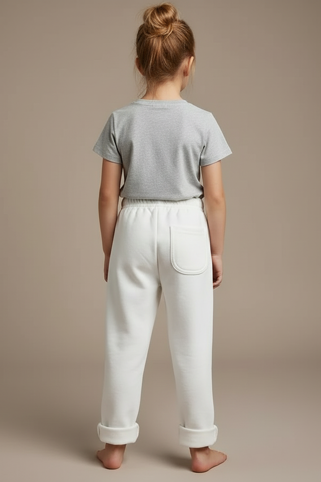 Pantalon Blanc Bebe Fille - Molleton - vue 2