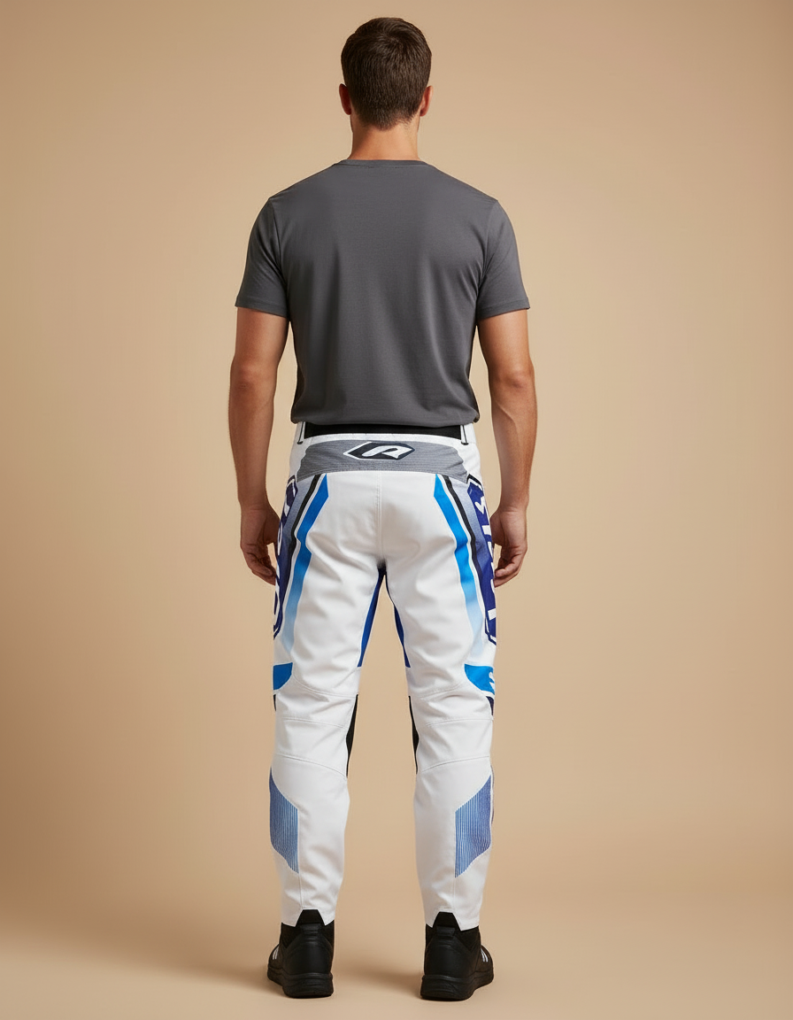 Pantalon Motocross Blanc - Polyester - vue 2