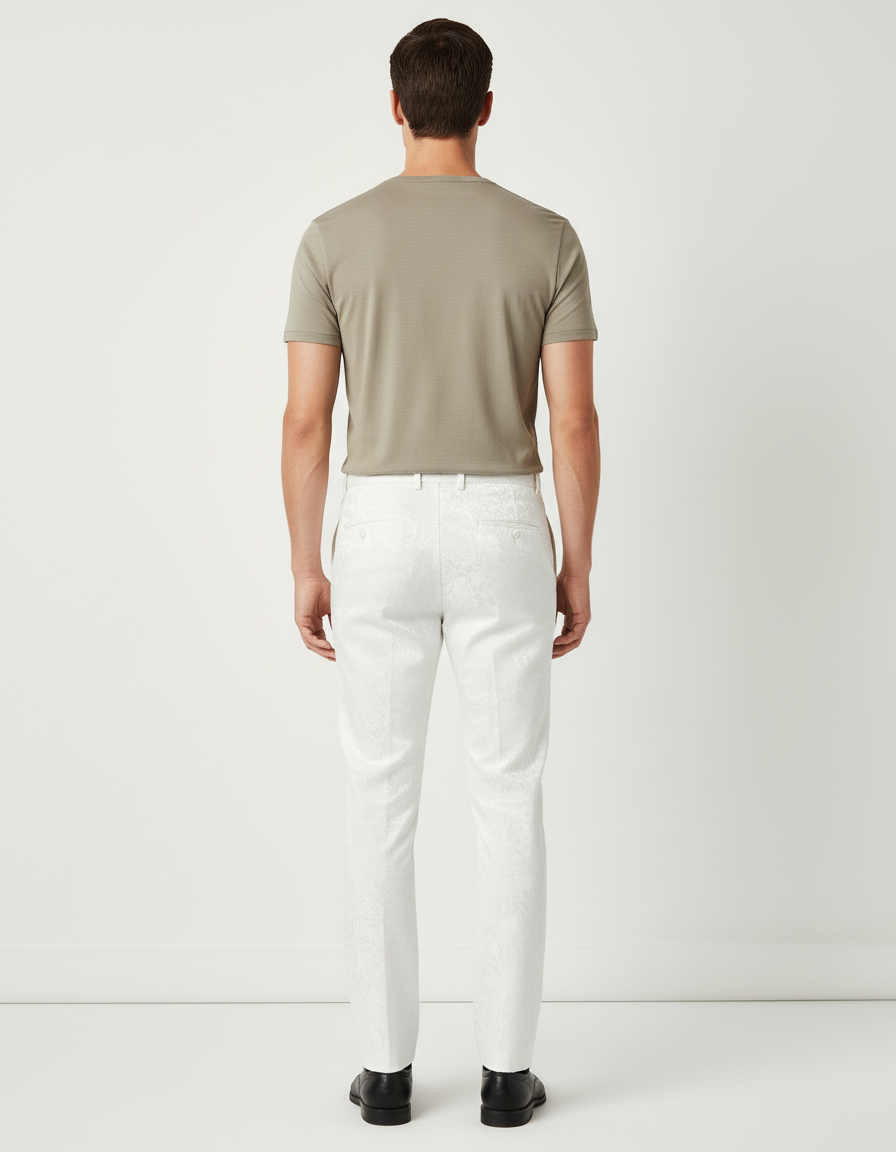Pantalon Blanc Ff7c - Polyester - vue 2