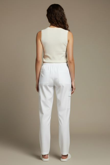 Pantalon Blanc Medical Femme - Polyester - vue 2
